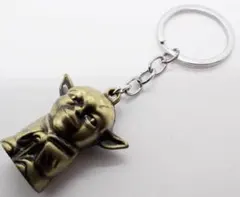 スターウォーズ　ミニ　ヨーダ　Aゴールド　キーリング　キーホルダー