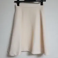 値下げ❗クリーム色 フレアスカート ひざ丈