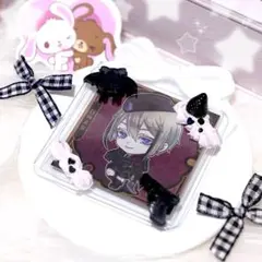 ウエハースサイズ 硬質ケースホイップデコ ピンクホイップ×ブラック