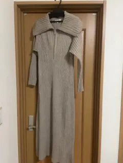 Mystrada リブ編みロングワンピース 38