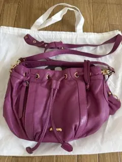 MODALU LONDON レザー ショルダーバッグ パープルピンクのサムネイル
