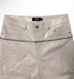 GOAR.ARCHIVE White Croco Zipper Pants M - メルカリ