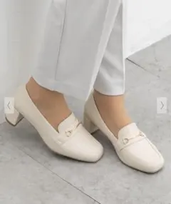 Honeys ビット付きローファー　アイボリー L