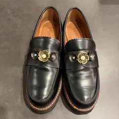 COACH ローファー フラワーモチーフ ブラック 6C 23cm相当のサムネイル