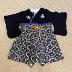 ベビー 袴風 ロンパース 60cm 着物風