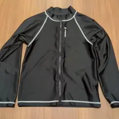 ATHFORM キッズ ラッシュガード ブラック ジップアップ