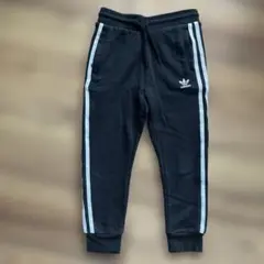 adidas ブラック パンツ サイドストライプ