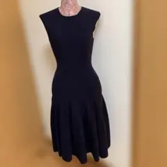 DAMA collection ネイビー ノースリーブ ニットワンピース