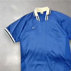 90s NIKE gameshirt ナイキ ゲームシャツ ブルー 襟付き