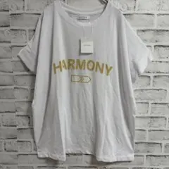 未使用☘️エバーシンス ゆったりヨガウェア ロゴTシャツ 体型カバー ホワイト F