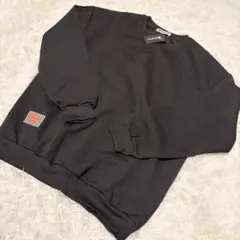 BENQUE ワッフルスウェット Lサイズ ブラック チェックパッチ