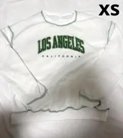 신품 미사용 SHEIN LOS ANGELES 스웨트 화이트 그린