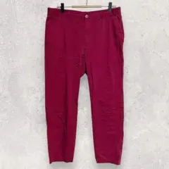 イッカ テーパードパンツ M ワインレッド ストレッチ 個性的 カジュアルのサムネイル