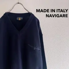 古着 MADE IN ITALY “NAVIGARE” Vneck Knit