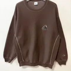 XLARGE Champion コラボ　ブラウン クルーネック　スウェット