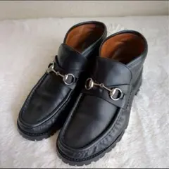 GUCCI チャッカブーツ ホースビット 金具 レザー タンクソール ブラック