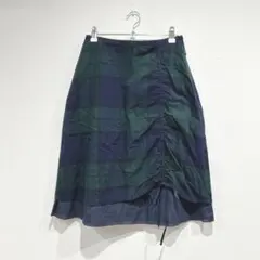 フレアスカート チェック柄 秋 膝丈 カジュアル