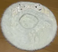 ホワイト ベレー帽 子ども用 メゾピアノ