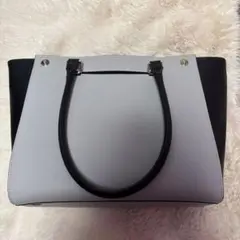 LES MUES A4 トートバッグ就活通勤 バイカラー 黒×淡ピンクのサムネイル