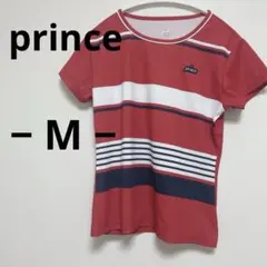 【美品】プリンス★レディースバドミントンウエア　赤ボーダー　Mのサムネイル
