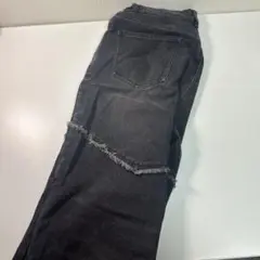 GQC ダークグレー フリンジ付きシャツジャケット上下付きセットアップ