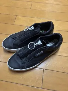 adidas アディダス ZIPスニーカー ブラック レザー 25cm
