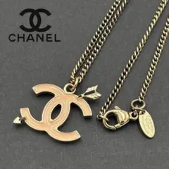 【美品】CHANELシャネル ココマーク アロー ネックレス ゴールド エナメルのサムネイル