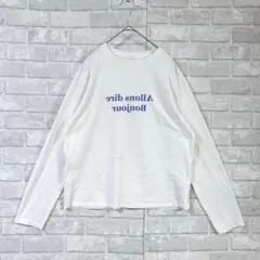 ショコラフィネローブ ロゴ Tシャツ F シンプル コットン 合わせやすい 白