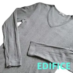 EDIFICE Vネック ロングスリーブ カットソー グレーのサムネイル