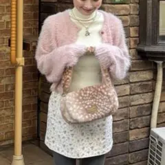 ♡TINA：JOJUN シャギー ニットカーディガン♡