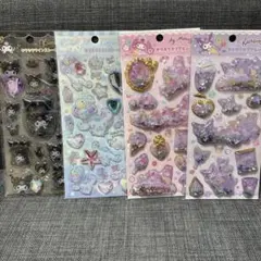 【4枚セット】【バラ売り可】サンリオ　キラキラカプセルシール