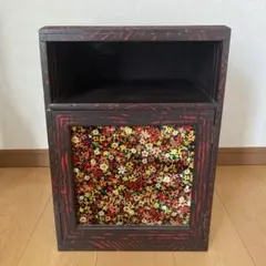 ＊木製ラック＊花柄扉付き
