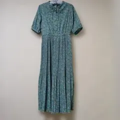 美品✨コルコバード Aminaボウタイドレス ワンピース グリーン 36