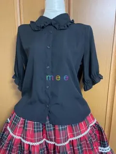 新品L フリル襟ブラウス　黒　地雷　ロリータ　ゴスロリ