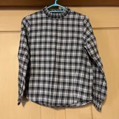 Honeys ハニーズ フリル袖 フリル襟 長袖 Mサイズ チェック柄 紺色