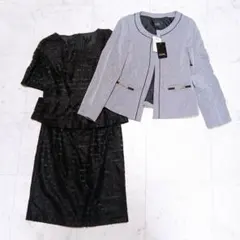 【新品】シュクル　フォーマル　ノーカラー　セットアップ　3点セット L