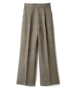 GRL  グレンチェック柄センタープレスワイドパンツ