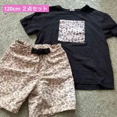 120cm ANAP キッズ　ボトムス　Tシャツ　２点セット　ハーフパンツ　豹柄のサムネイル