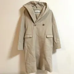 SLOBE IENA イエナ フード付きロングコート ベージュ　ウール100%