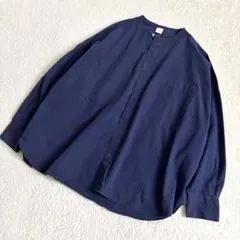 新品タグ付　かぐれ　コットンダブルポケットワイドシャツ　BLUE かぐれ｜コットンダブルポケットワイドシャツ - かぐれ(カグレ