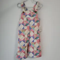 micorrid ミコリッド　パッチワーク　オーバーオール 80