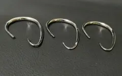 【予備付き】 ドロップフープピアス 大きめ ドロップ ピアス 3個セット アクセ