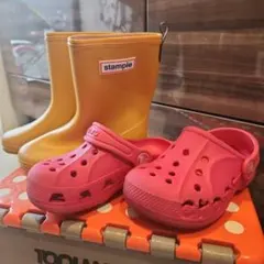 stample長靴16cm CrocsサンダルC8 9(16-16.5) セットのサムネイル