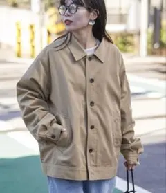 【新品未使用】CHAOPANIC ユニセックスコットンツイルハーフジャケット