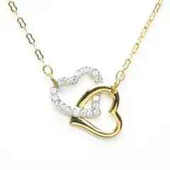 美品 スワロフスキー マッチ ネックレス ダブルハート コンビ 1062708