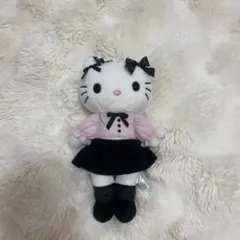新品 ハローキティ ぬいぐるみキーホルダー ピンク リボン バレエ 足長