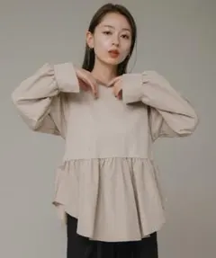 新品　サニーレーベル　異素材プルオーバー