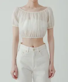 トップス yo biotop cupro gather puff blouse yo biotop cupro gather puff blouse - メルカリ