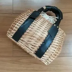 【美品】〈OPAQUE.CLIP〉やなぎコンビかごバッグ