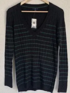 GAP  ニット Vネック 袖ボタン 長袖 レディース　L 限定セール